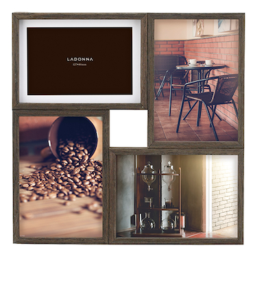 LANGLE　木製フォトフレーム　LA09－40－DBR　ダークブラウン