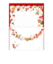 【クリスマス】　包む　クルールクレール　レターセット　CL025　スウィートクリスマス