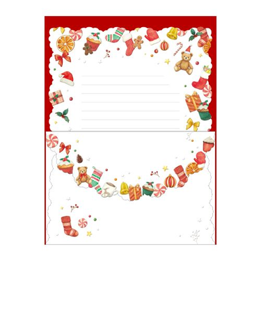 【クリスマス】　包む　クルールクレール　レターセット　CL025　スウィートクリスマス