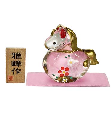 【正月用品】　雅峰　ビードロ錦彩福午　N31