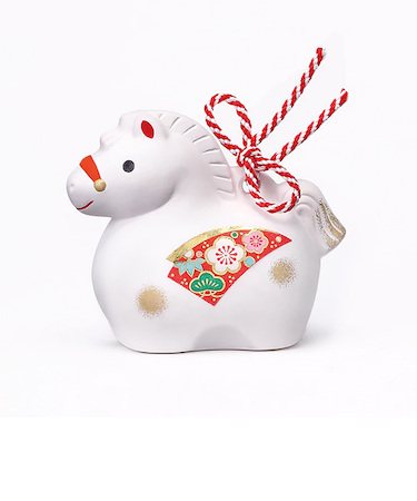 【正月用品】　薬師窯　錦彩招福寿々午　土鈴中　43