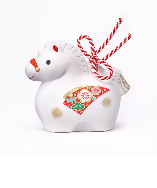 【正月用品】　薬師窯　錦彩招福寿々午　土鈴中　43