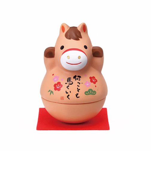 【正月用品】　薬師窯　錦彩招福　おきあがり午　85