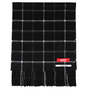 ヘルスニットプロダクト（Healthknit　Product）　マフラー　ウィンドウペンブラック