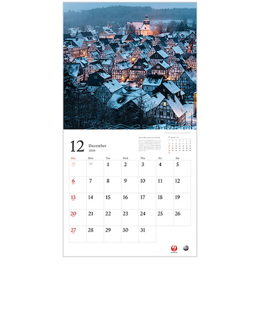 【2026年版・壁掛】　JALブランドコミュニケーション　A　WORLD　OF　BEAUTY（普通版）　4055