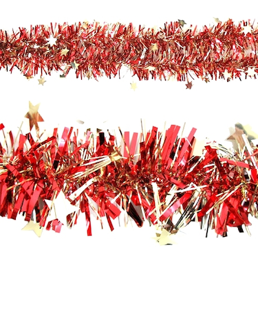【クリスマス】　エクセルポイント　スターティンセルガーランド　6955　レッド