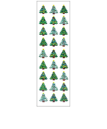 【クリスマス】　オクヤマ　プリズムシール　XJ070　クリスマスツリー