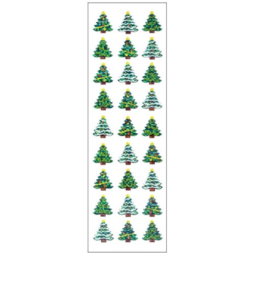 【クリスマス】　オクヤマ　プリズムシール　XJ070　クリスマスツリー