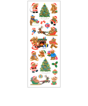 【クリスマス】 オクヤマ ラメ入りシール HR456 ベアーサンタ