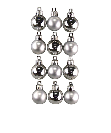 【クリスマス】　30mmボール　C－5325　シルバー　12P