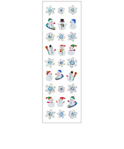 【クリスマス】 オクヤマ プリズムシール XJ554 スノー&スノーマン