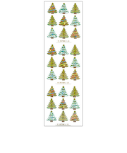 【クリスマス】　オクヤマ　和紙風シール　JF070　ゴールドツリー