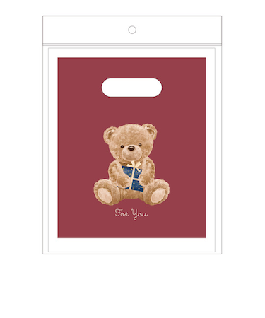 ゼットアンドケイ（Z＆K）　イージーバッグ　S　ベア　レッド　10枚入