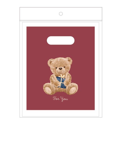 ゼットアンドケイ（Z＆K）　イージーバッグ　S　ベア　レッド　10枚入