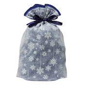 【クリスマス】　ゼットアンドケイ（Z＆K）　シャイニースノーバッグ　M　ブルー／シルバー