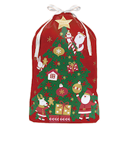 【クリスマス】　ゼットアンドケイ（Z＆K）　ギフトバッグ　クリスマスツリー　レッド