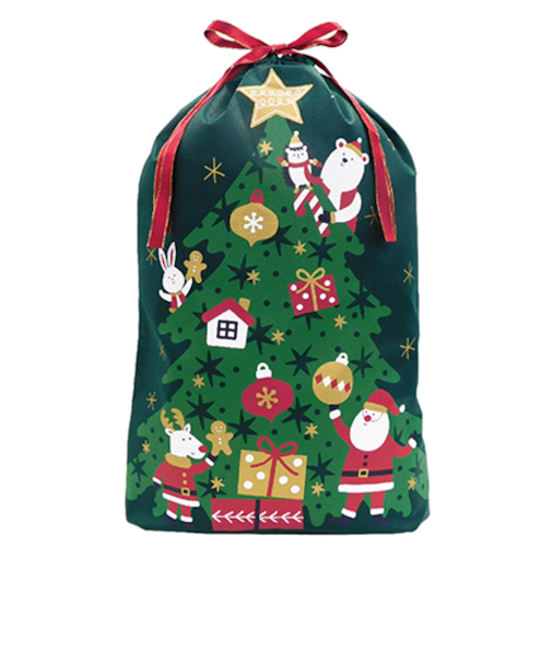 【クリスマス】　ゼットアンドケイ（Z＆K）　ギフトバッグ　クリスマスツリー　グリーン