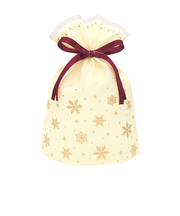 【クリスマス】　インディゴ　XG055　グリッターバッグ　S　スノーフレーク　アイボリー