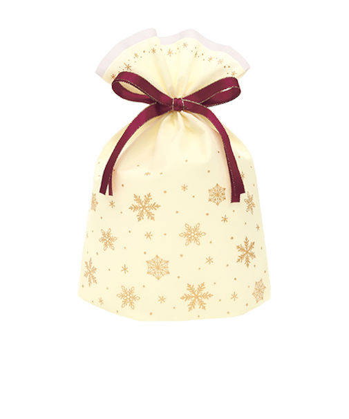 【クリスマス】　インディゴ　XG055　グリッターバッグ　S　スノーフレーク　アイボリー