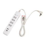 エルパ（ELPA）　集中スイッチ電源タップ　AC4個口+USB-A×2　WLS-4232BUA(W)