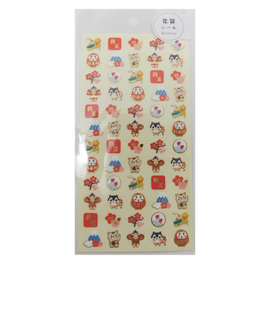 【年賀用品】　ゼットアンドケイ（Z＆K）　年賀シール　賀正