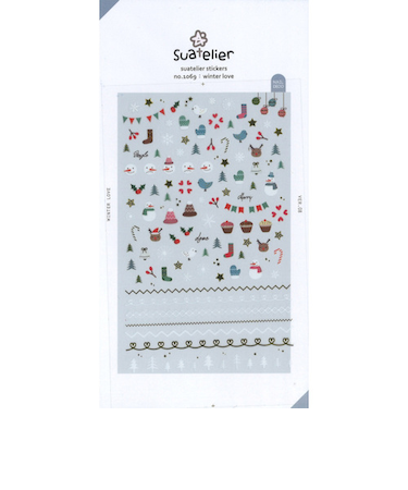 【クリスマス】　S＆Cコーポレーション　スアテリエ　ステッカー　1069　WINTERLOVE