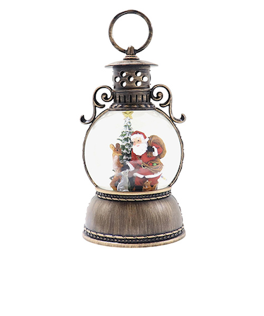 【クリスマス】　東京ローソク　バブルLEDライト　ランタン型サンタ