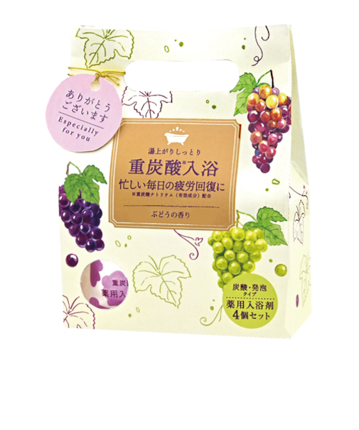 チャーリー　重炭酸バスタブレット　ぶどうの香り　4個入