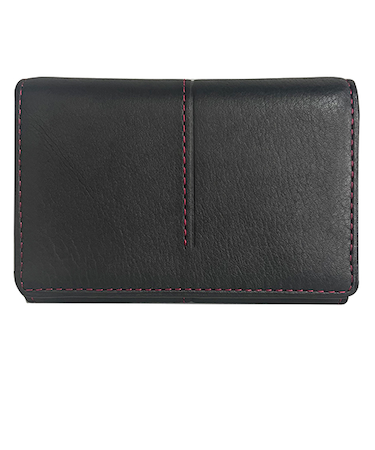 レヴァンクール（Revain　Quer）　ジョーカカーフ　名刺入　JK－3　ブラック×ワイン