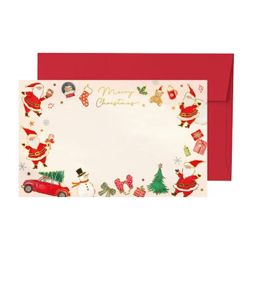 【クリスマス】　包む　メッセージカード　ミニカード　封筒付き　CC030　クリスマスエトワール