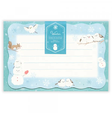 エヌビー社　ミニレター　ウィンター　シマエナガブルー　1682337