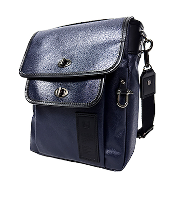 森野帆布　レトロクラシックショルダーバッグ　SF‐341C　ネイビー×ブラック