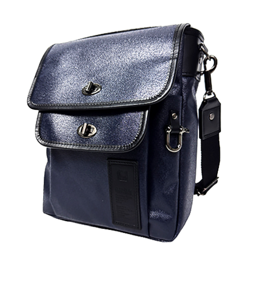 森野帆布　レトロクラシックショルダーバッグ　SF‐341C　ネイビー×ブラック