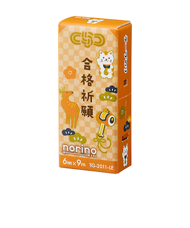 プラス（PLUS）　ノリノ（norino）　紙ケース入りテープのり　受験応援’25　TGー2011ーLE　54ー681　赤