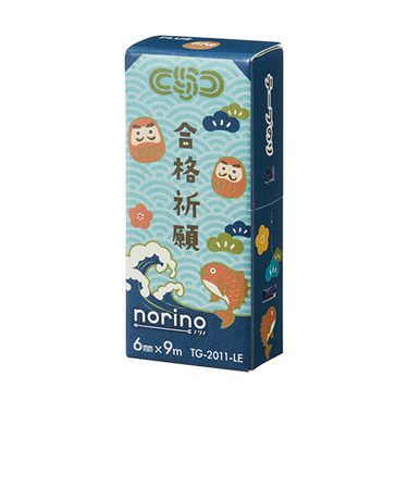 プラス（PLUS）　ノリノ（norino）　紙ケース入りテープのり　受験応援’25　TGー2011ーLE　54ー679　青