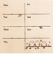 ビバリー　いろどりはんこ　TSW-159　シマエナガ/週間カレンダー