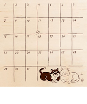 ビバリー　いろどりはんこ　TSW-160　ねこ/月間カレンダー