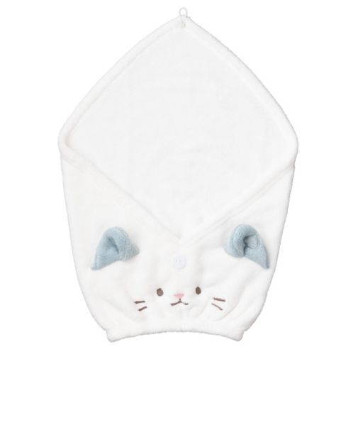 【お買い得】　ズーイファム（Zooie　fam）　吸水アニマルヘアターバン　猫