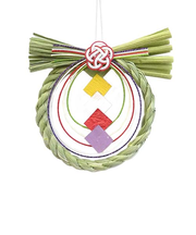 【正月用品】　国産稲穂飾り　信州ミニ飾り　色御幣