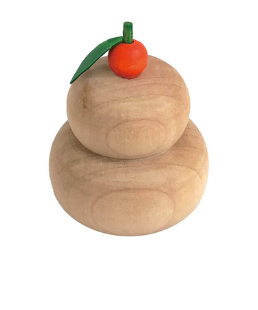 【正月用品】リードスタイル　木製鏡餅　特小　ＬＤ－４３２８