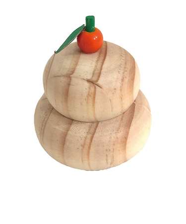 【正月用品】リードスタイル　木製鏡餅　小　ＬＤ－４３３５