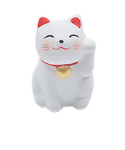 【正月用品】　おみくじ工房　招き猫おみくじ　白左手