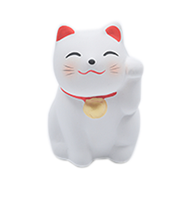 【正月用品】　おみくじ工房　招き猫おみくじ　白左手