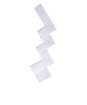 【正月用品】　カサハラ　白タレ　中　イナズマ折り　4枚　0120024D