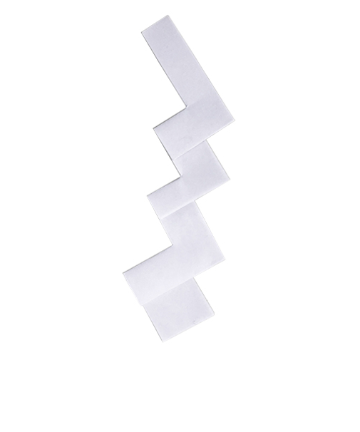 【正月用品】　カサハラ　白タレ　中　イナズマ折り　4枚　0120024D