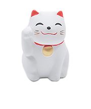 【正月用品】　おみくじ工房　招き猫おみくじ　白右手