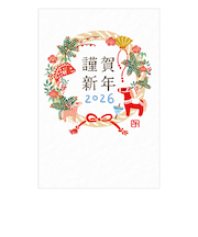 【年賀用品】　クローズ・ピン　お年玉付き年賀状　TomokoHayashi　正月飾り　3枚入