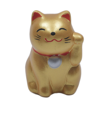 【正月用品】　おみくじ工房　招き猫　金色　左手