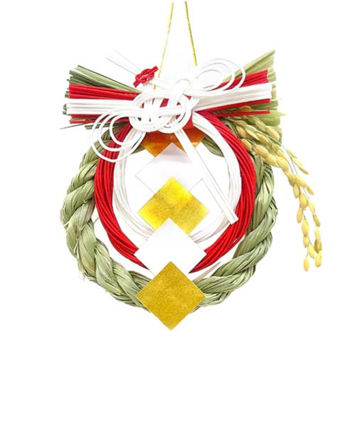 【正月用品】　国産稲穂飾り　白鶴飾り　煌　2401