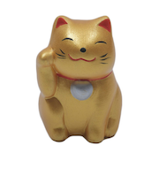 【正月用品】 おみくじ工房 招き猫 金色 右手